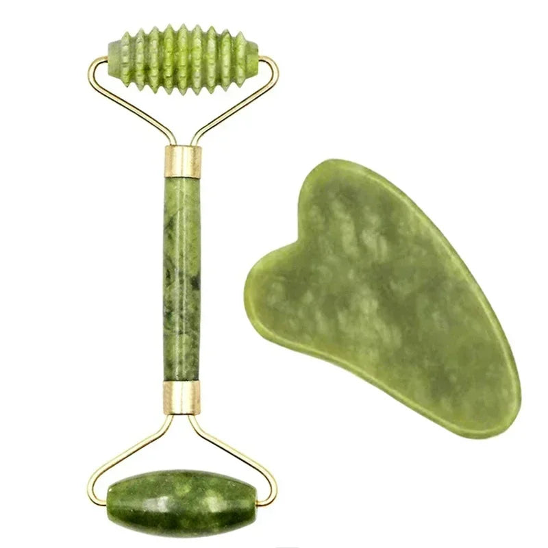 🌿 Natural Jade Roller & Gua Sha 🌿