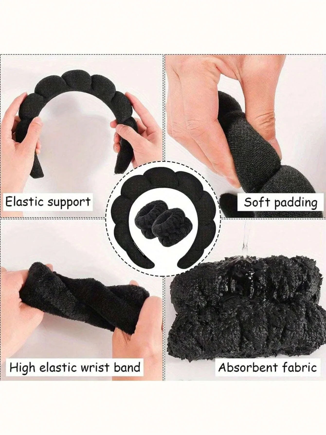 π
Luxury Fiber Spa Headband & Wristband Set π