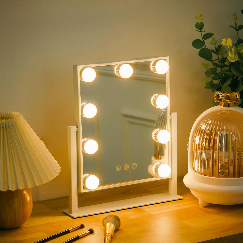 ✨ Hollywood Vanity Mirror with Dimmable LED Bulbs – Glam Like a Star! ✨