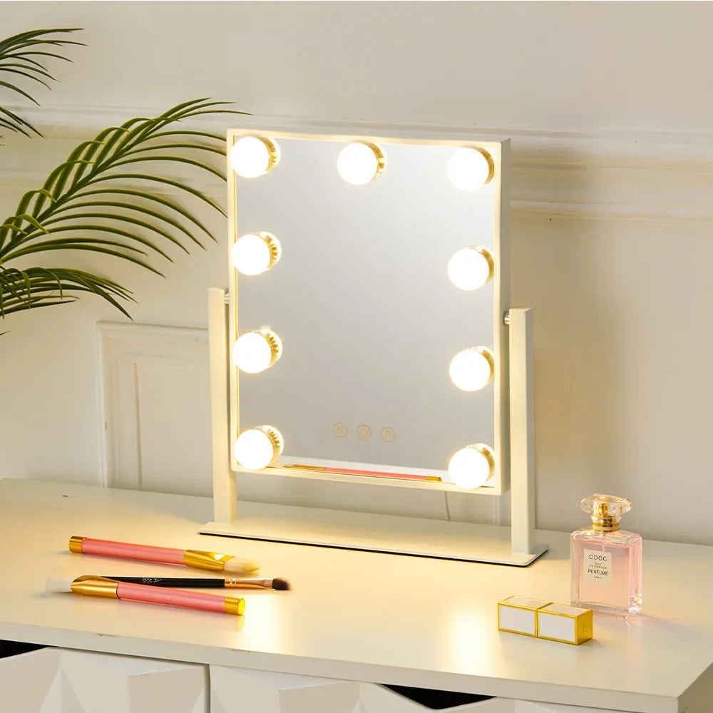 ✨ Hollywood Vanity Mirror with Dimmable LED Bulbs – Glam Like a Star! ✨