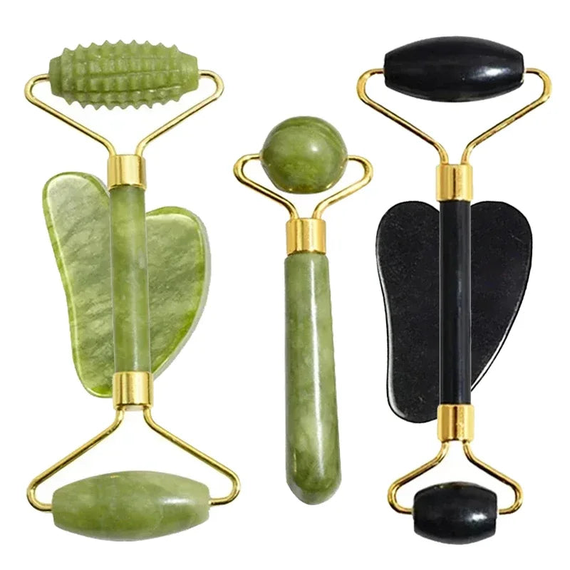 🌿 Natural Jade Roller & Gua Sha 🌿