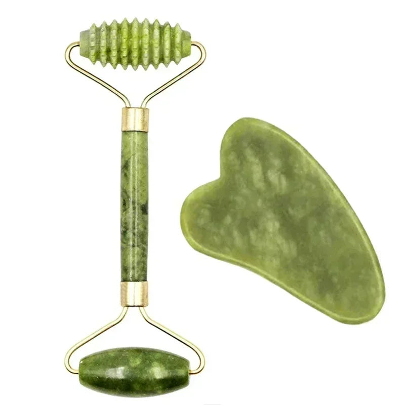 🌿 Natural Jade Roller & Gua Sha 🌿