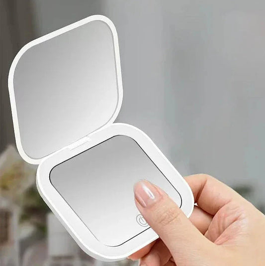✨ Mini LED Folding Makeup Mirror – Beauty On the Go! ✨