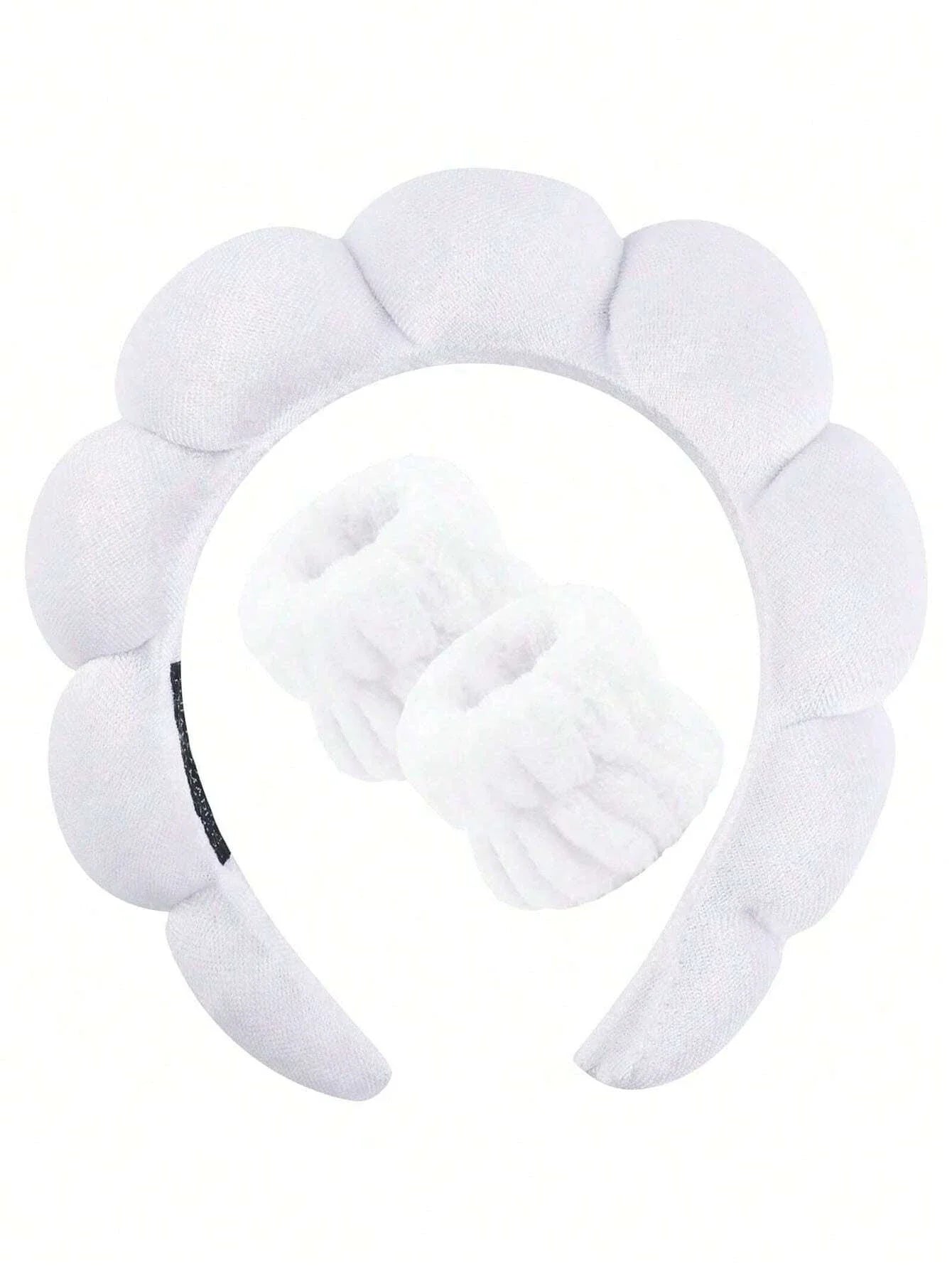💅 Luxury Fiber Spa Headband & Wristband Set 💅