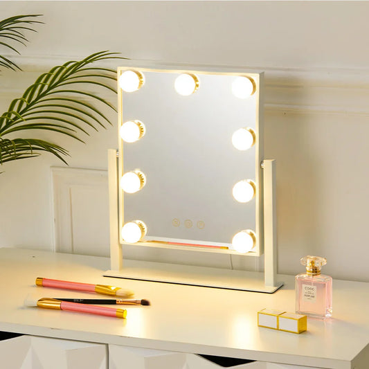 ✨ Hollywood Vanity Mirror with Dimmable LED Bulbs – Glam Like a Star! ✨