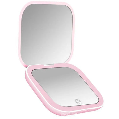 ✨ Mini LED Folding Makeup Mirror – Beauty On the Go! ✨