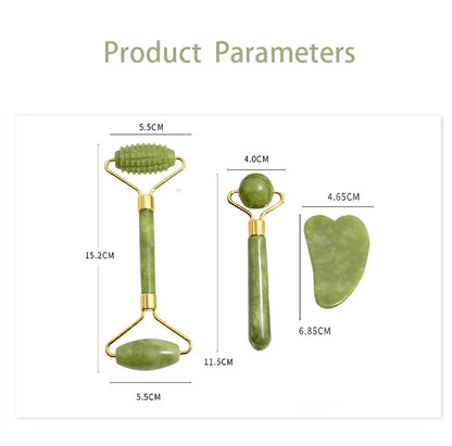 🌿 Natural Jade Roller & Gua Sha 🌿