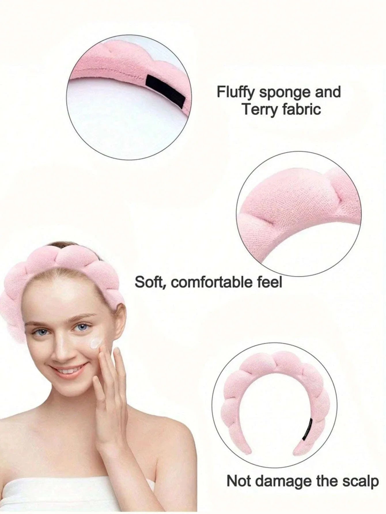 💅 Luxury Fiber Spa Headband & Wristband Set 💅