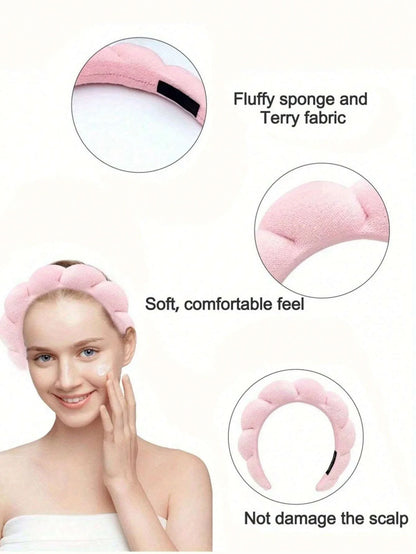 💅 Luxury Fiber Spa Headband & Wristband Set 💅